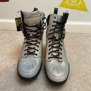 Nike Dunk Sky Hi Wedge Silver Reflective Boots